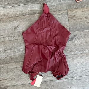 Elegant Burgundy Bodysuit
